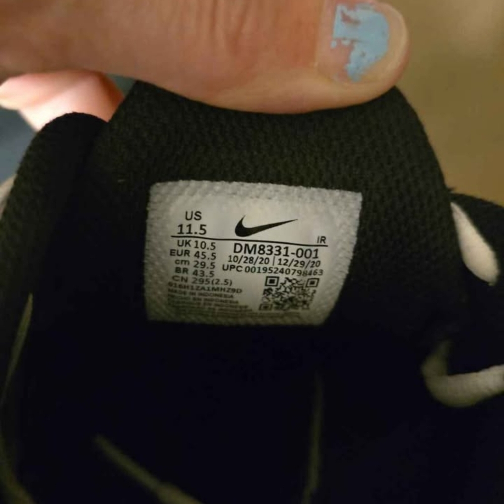 Nike Air Black with Blue Highlights Sneakers - Picture 7 of 7